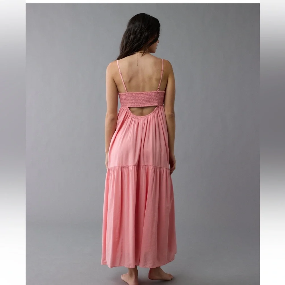 NWT AE Pintuck Maxi Dress - Picture 2 of 8